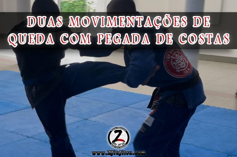 Duas movimentações de queda com pegada de costas