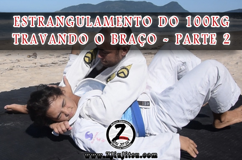 Estrangulamento do 100kg travando o braço com a lapela - Parte 2